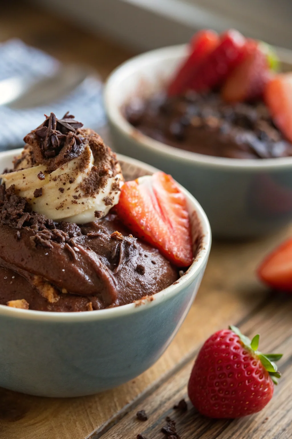 A delicious plate of budino cachi e cacao senza zucchero