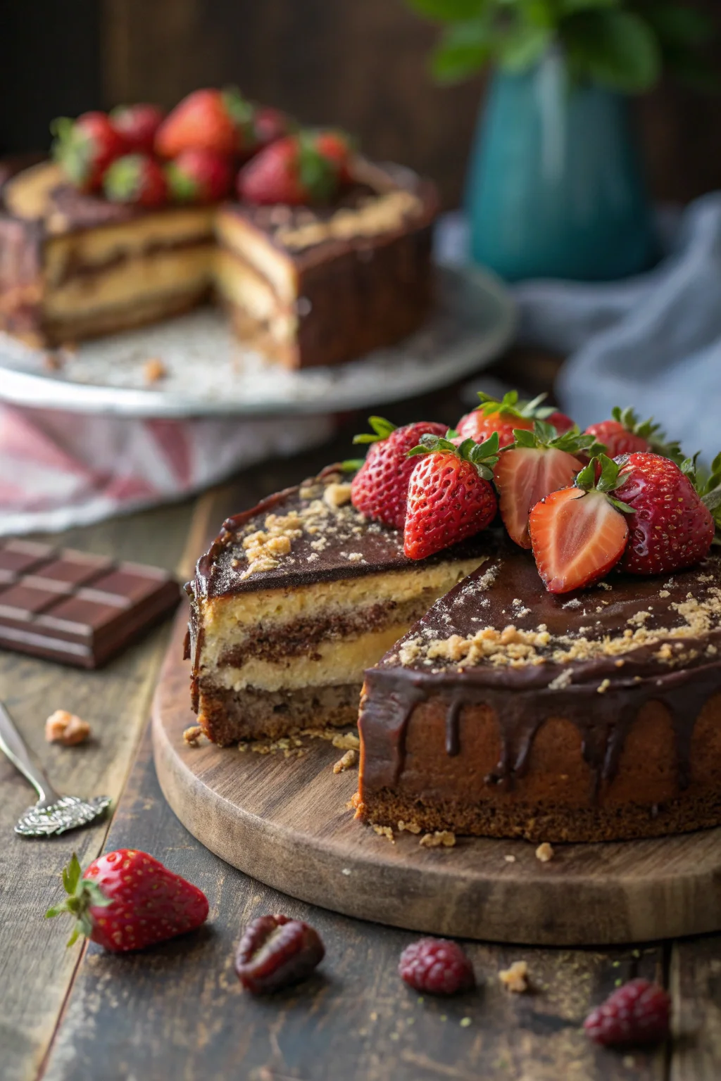 A delicious plate of torta setteveli ricetta semplice
