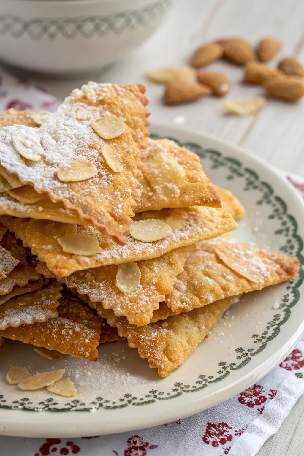 A delicious plate of cenci toscani ricetta tradizionale