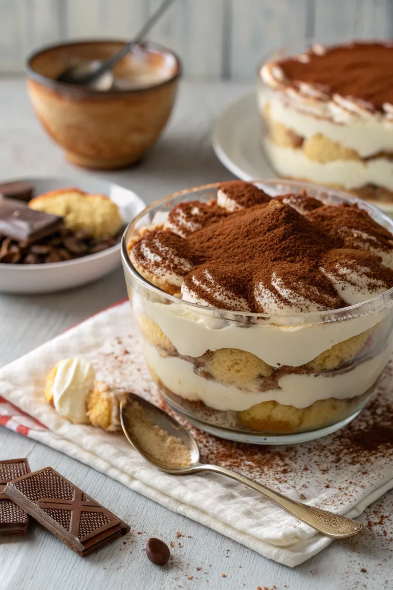 A delicious plate of tiramisù ricetta originale con uova pastorizzate