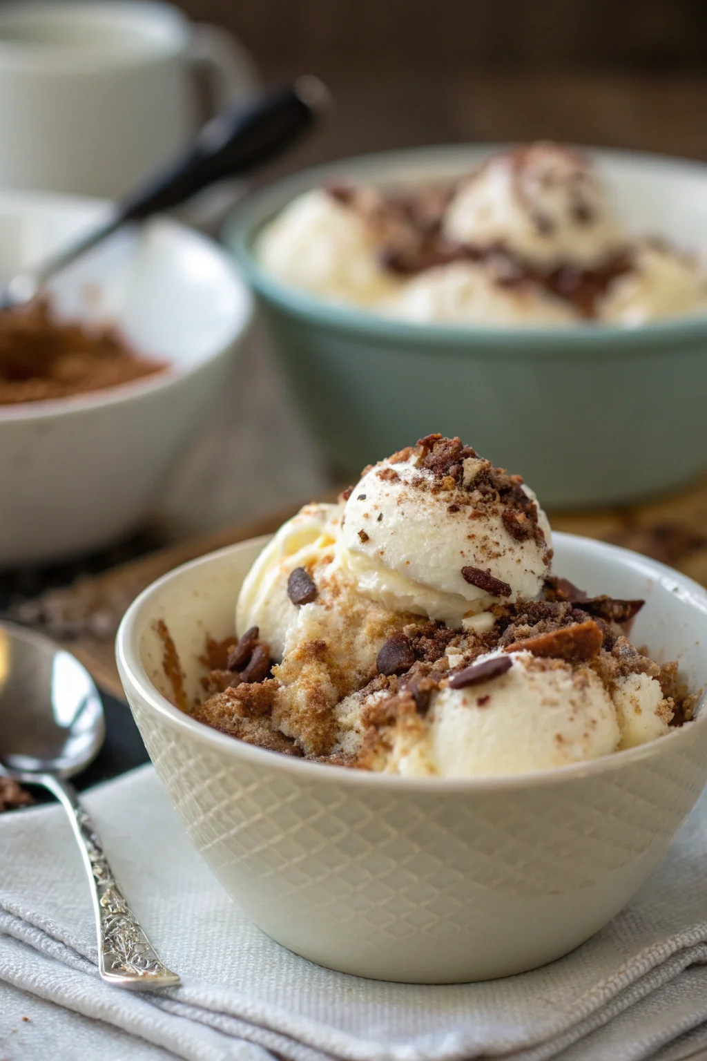 A delicious plate of dolce al cucchiaio veloce senza panna