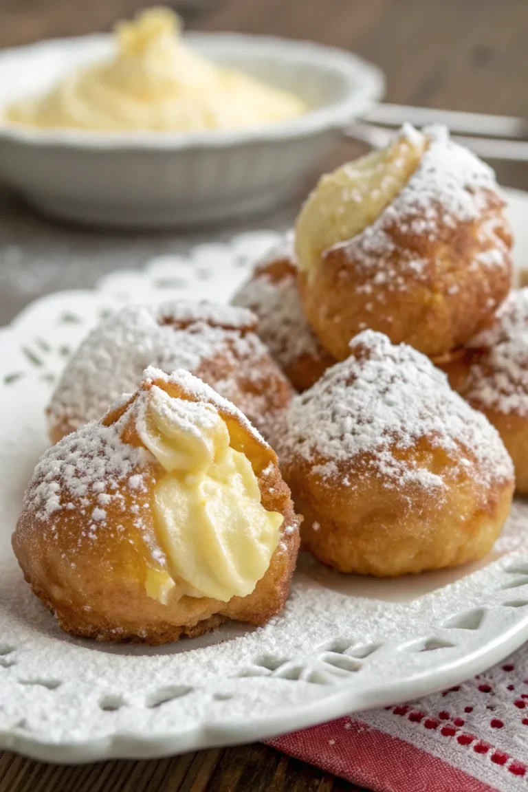 A delicious plate of ricetta sfinci di San Giuseppe siciliane