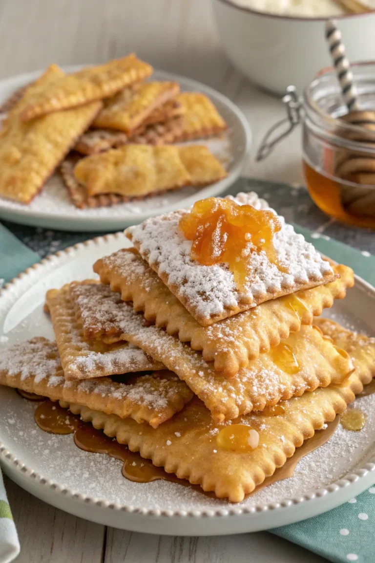 A delicious plate of chiacchiere di carnevale ricetta della nonna