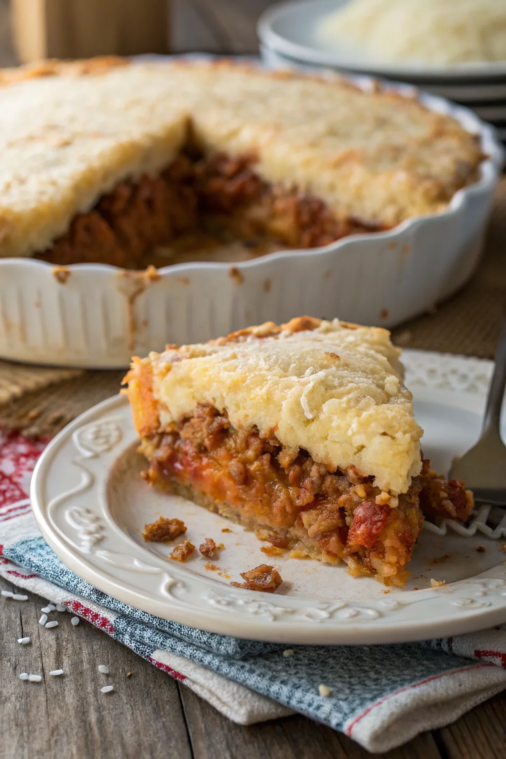 A delicious plate of torta di riso bolognese ricetta tradizionale