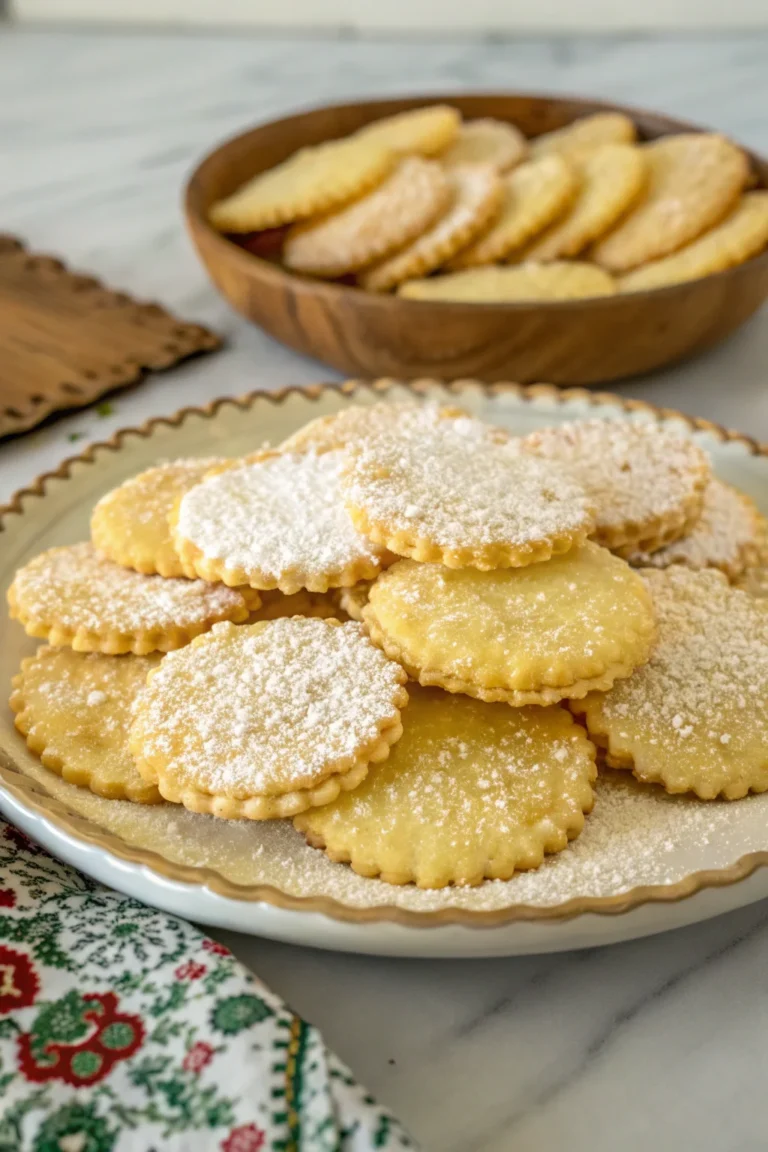 A delicious plate of ricetta galani veneti sottili