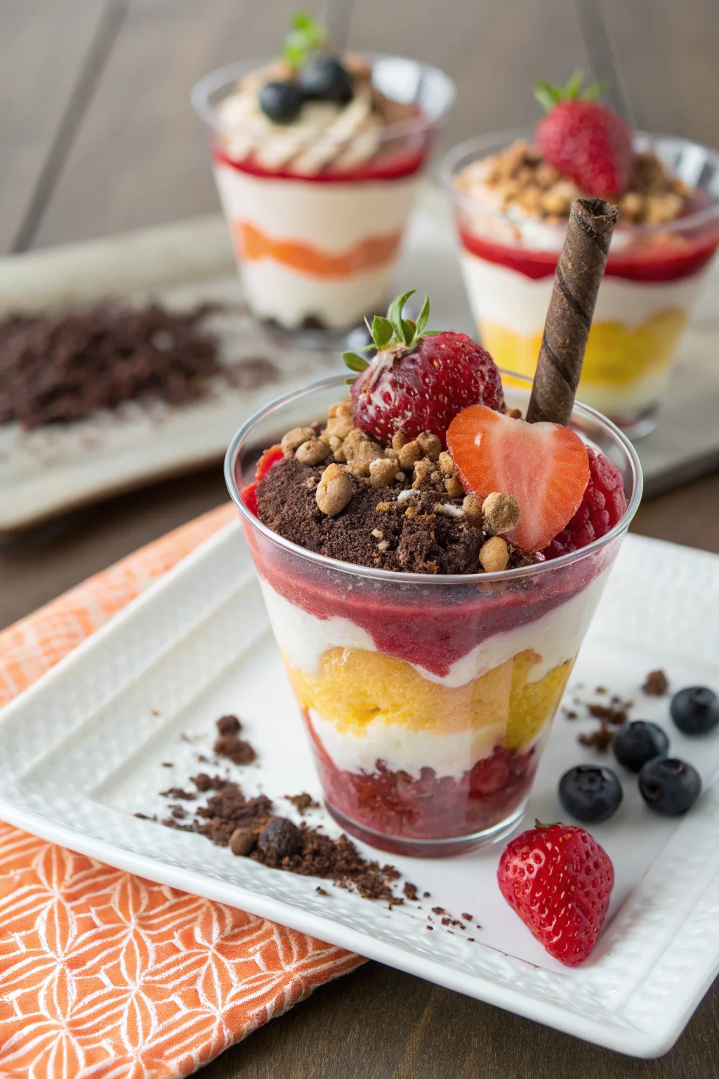 A delicious plate of dolci al bicchiere monoporzione veloci