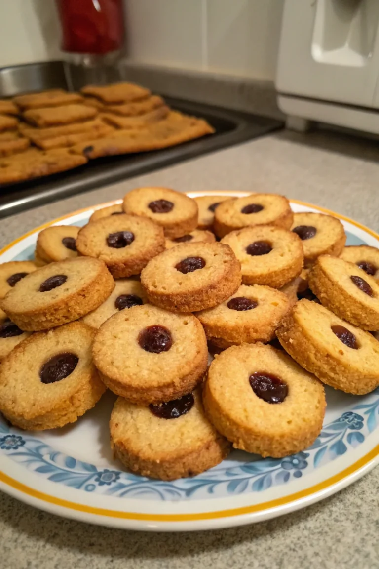 A delicious plate of biscotti occhio di bue ricetta pasticceria