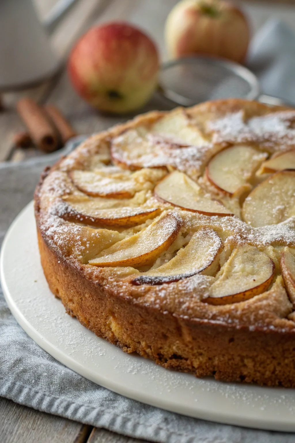 A delicious plate of torta di mele soffice senza burro