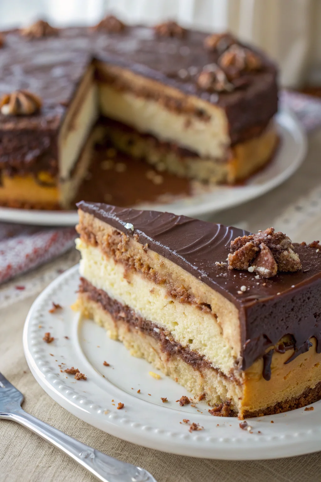 A delicious plate of torta setteveli ricetta semplice