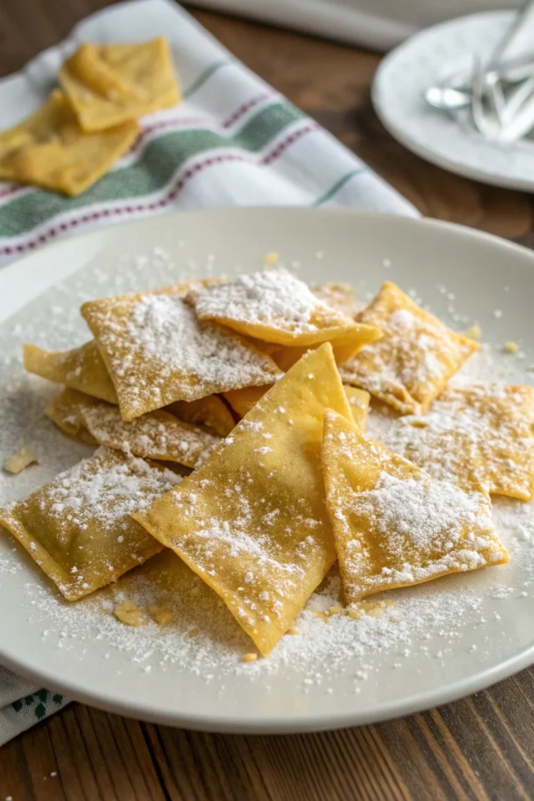 A delicious plate of cenci toscani ricetta tradizionale