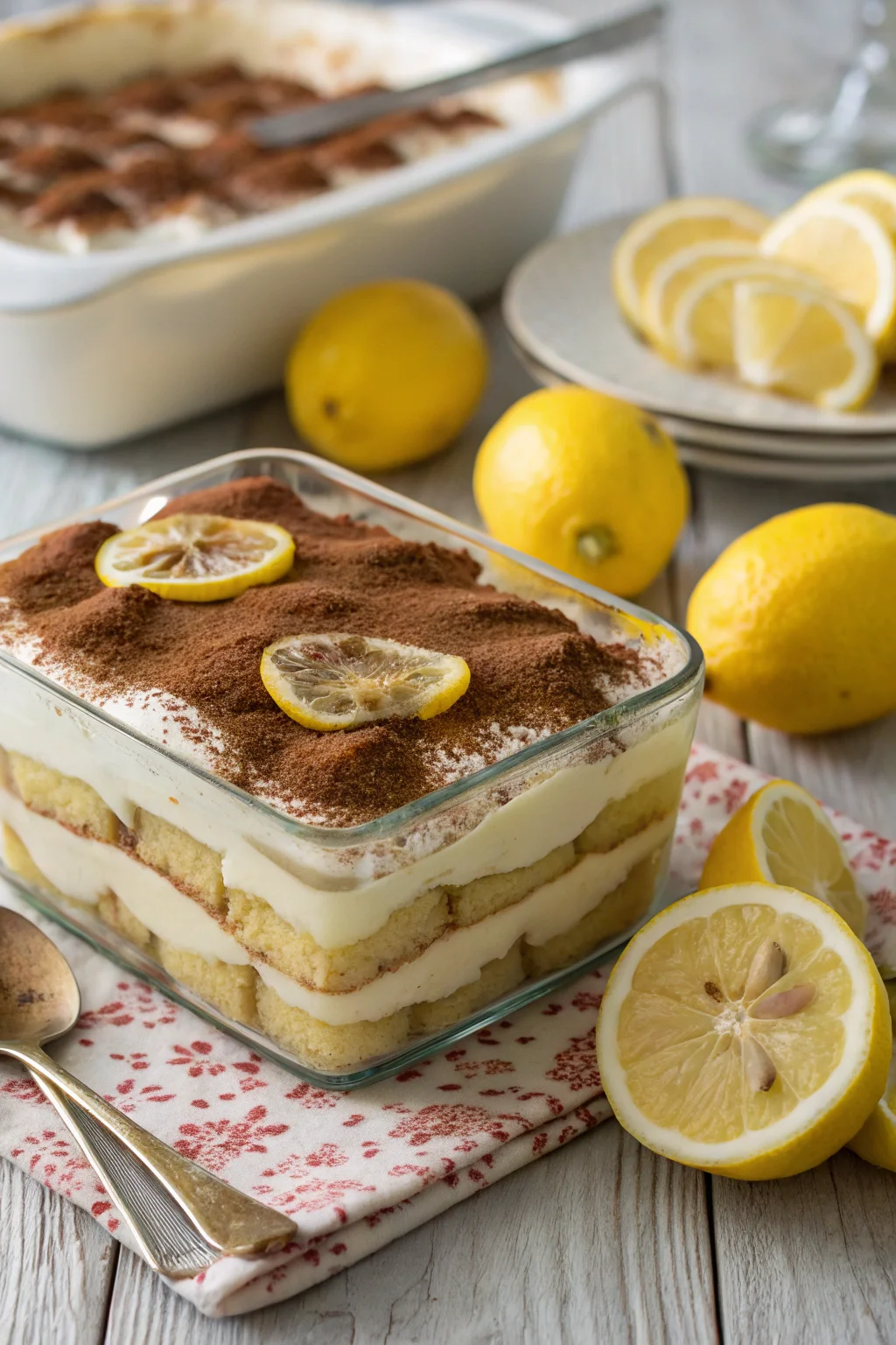 A delicious plate of tiramisù al limone di sorrento