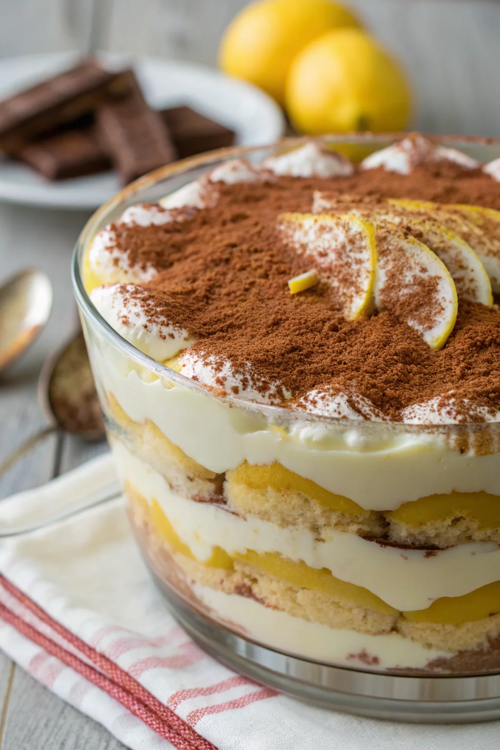 A delicious plate of tiramisù al limone di sorrento