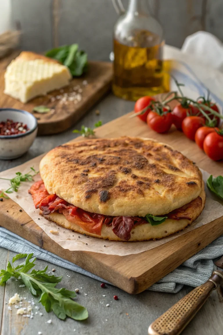 A delicious plate of torta al testo umbra ricetta