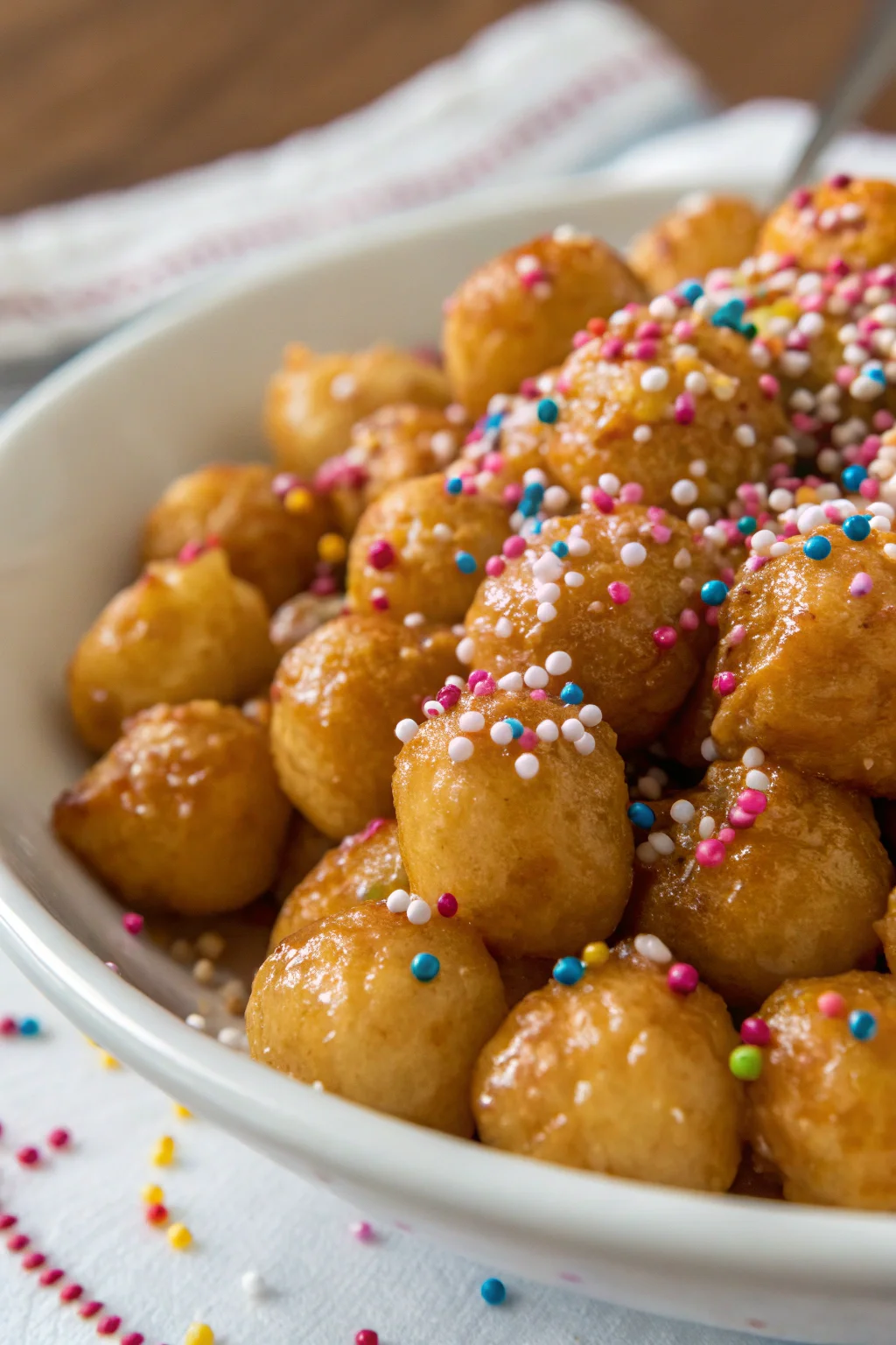 A delicious plate of struffoli napoletani ricetta facile