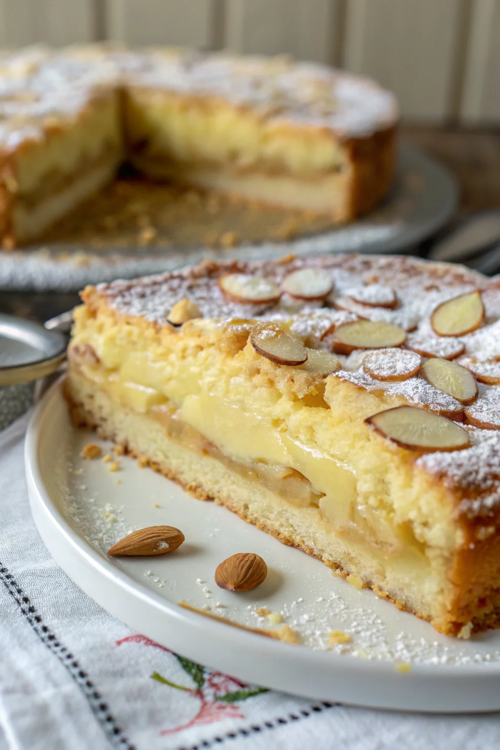 A delicious plate of torta della nonna ricetta originale