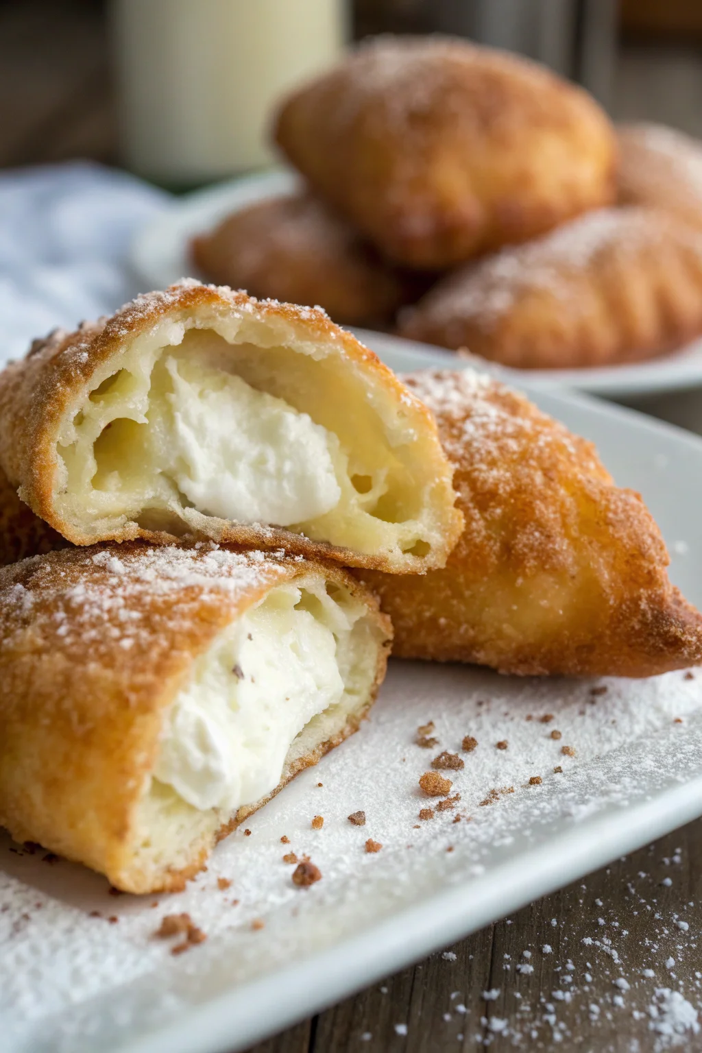 calzoni dolci fritti con ricotta 2 A delicious plate of calzoni dolci fritti con ricotta