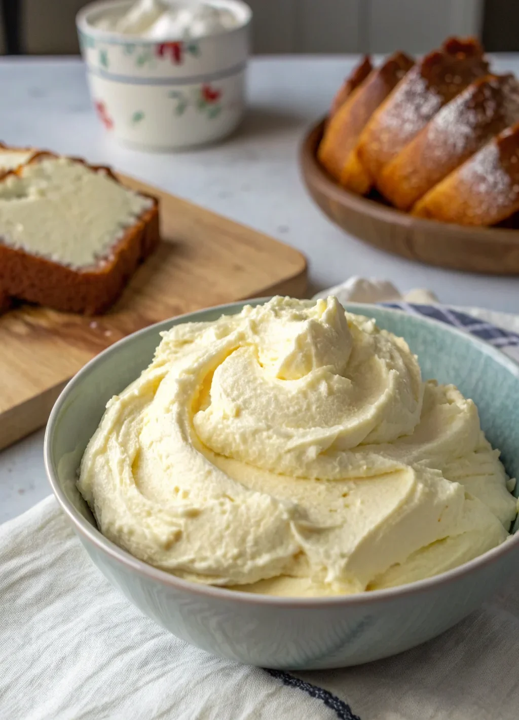 A delicious plate of crema al mascarpone senza uova per pandoro