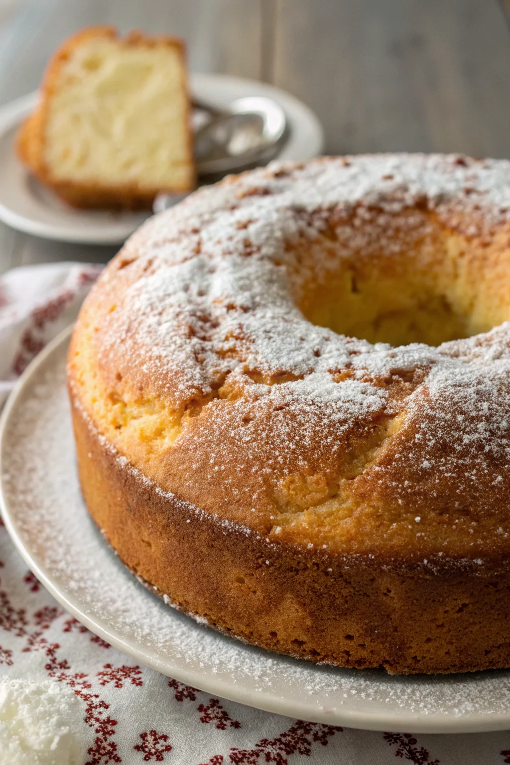 A delicious plate of ciambellone alto e soffice della nonna