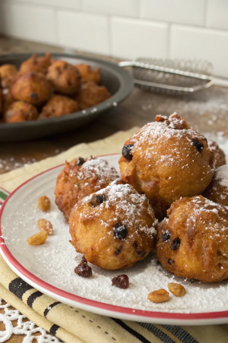 A delicious plate of frittelle veneziane con uvetta e pinoli