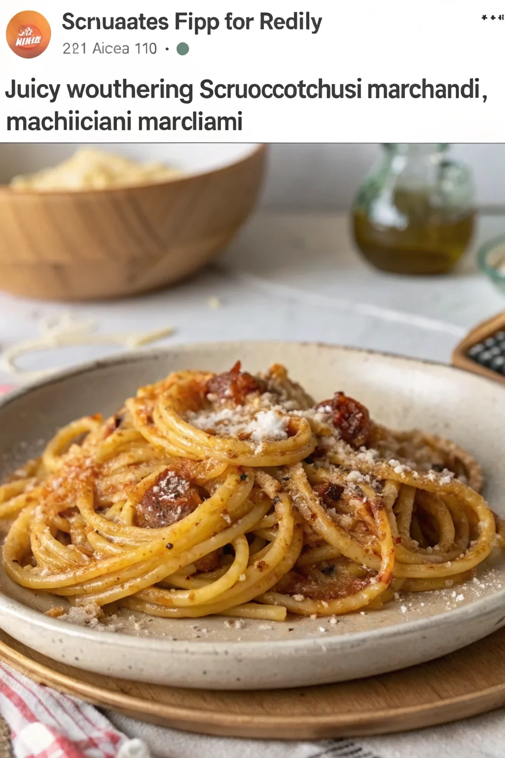 A delicious plate of scroccafusi marchigiani