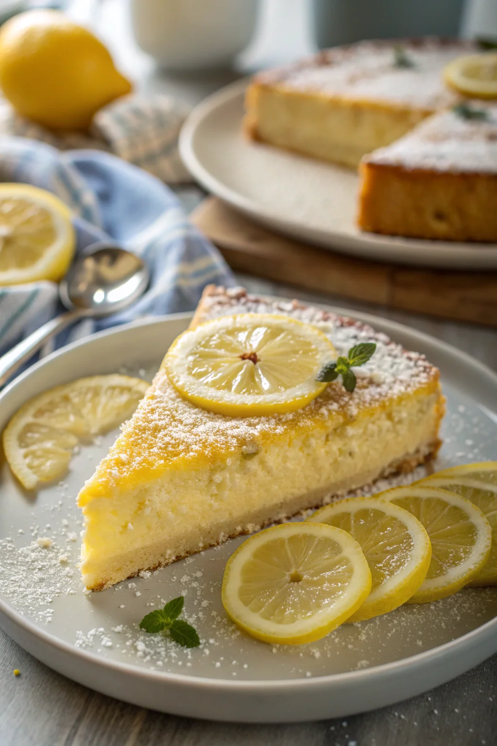 A delicious plate of delizia al limone della costiera amalfitana