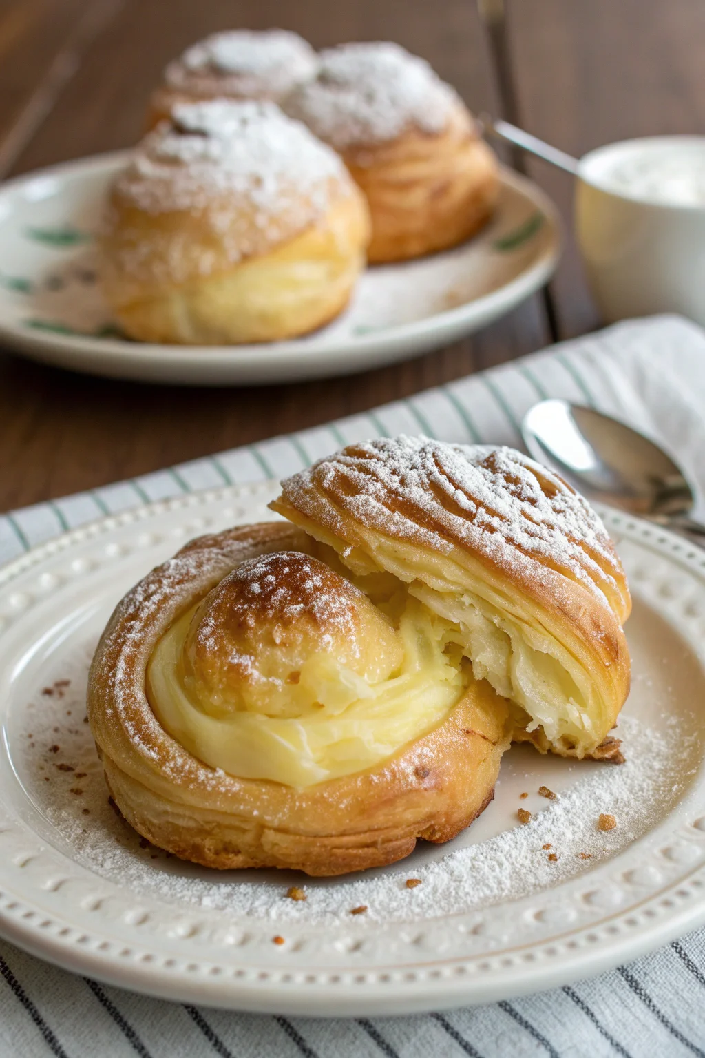A delicious plate of sfogliatella riccia napoletana