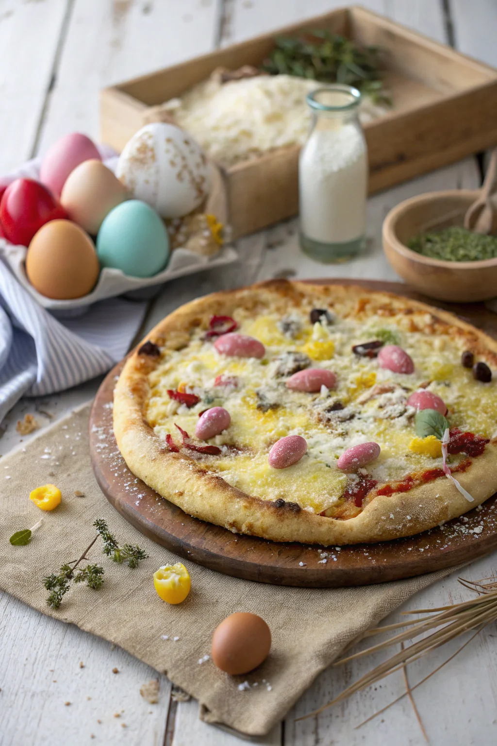 A delicious plate of pizza di Pasqua dolce umbra