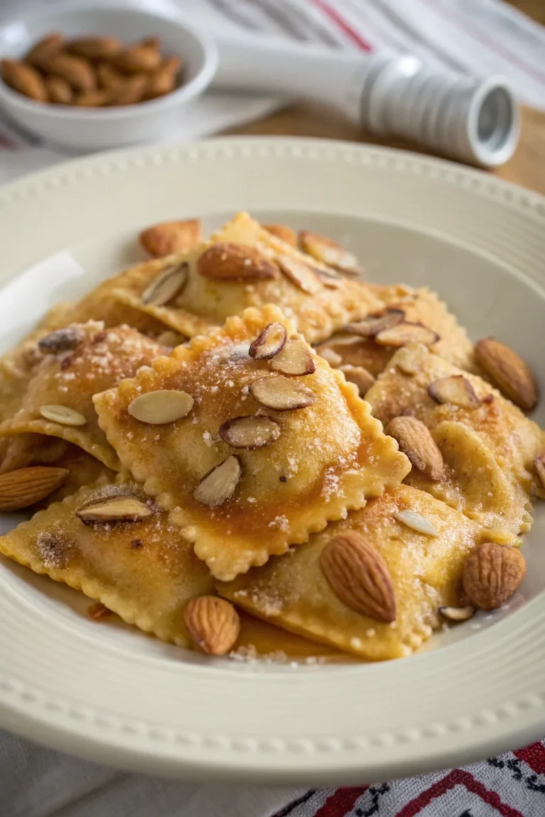 A delicious plate of pizzicotti abruzzesi alle mandorle
