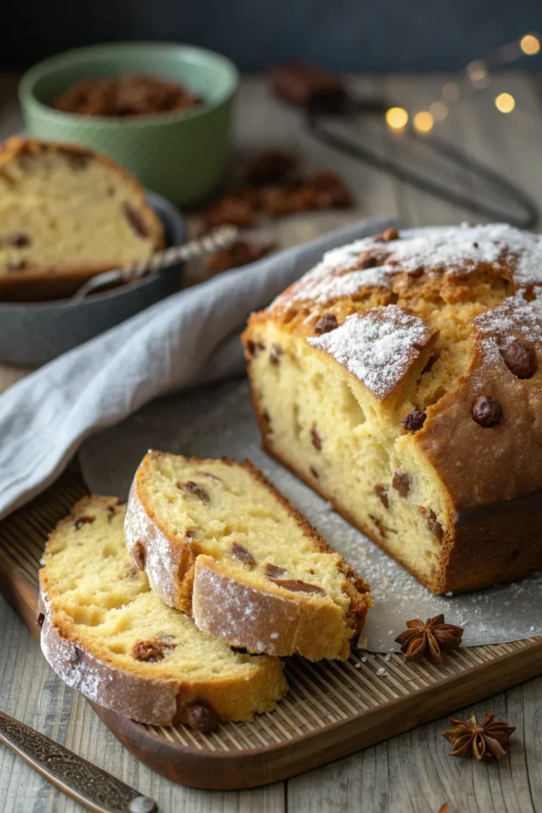 A delicious plate of pandolce genovese basso