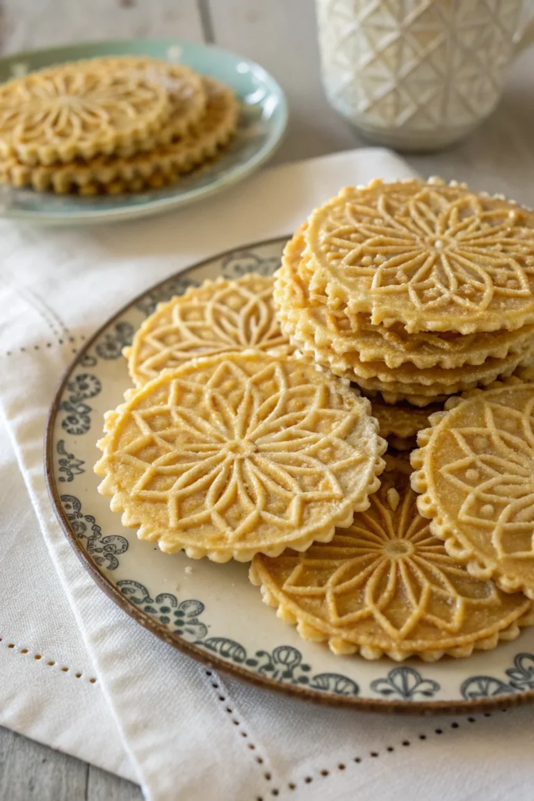 A delicious plate of nevole abruzzesi (pizzelle)