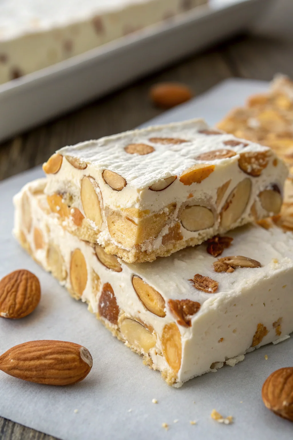 A delicious plate of torrone sardo di Tonara