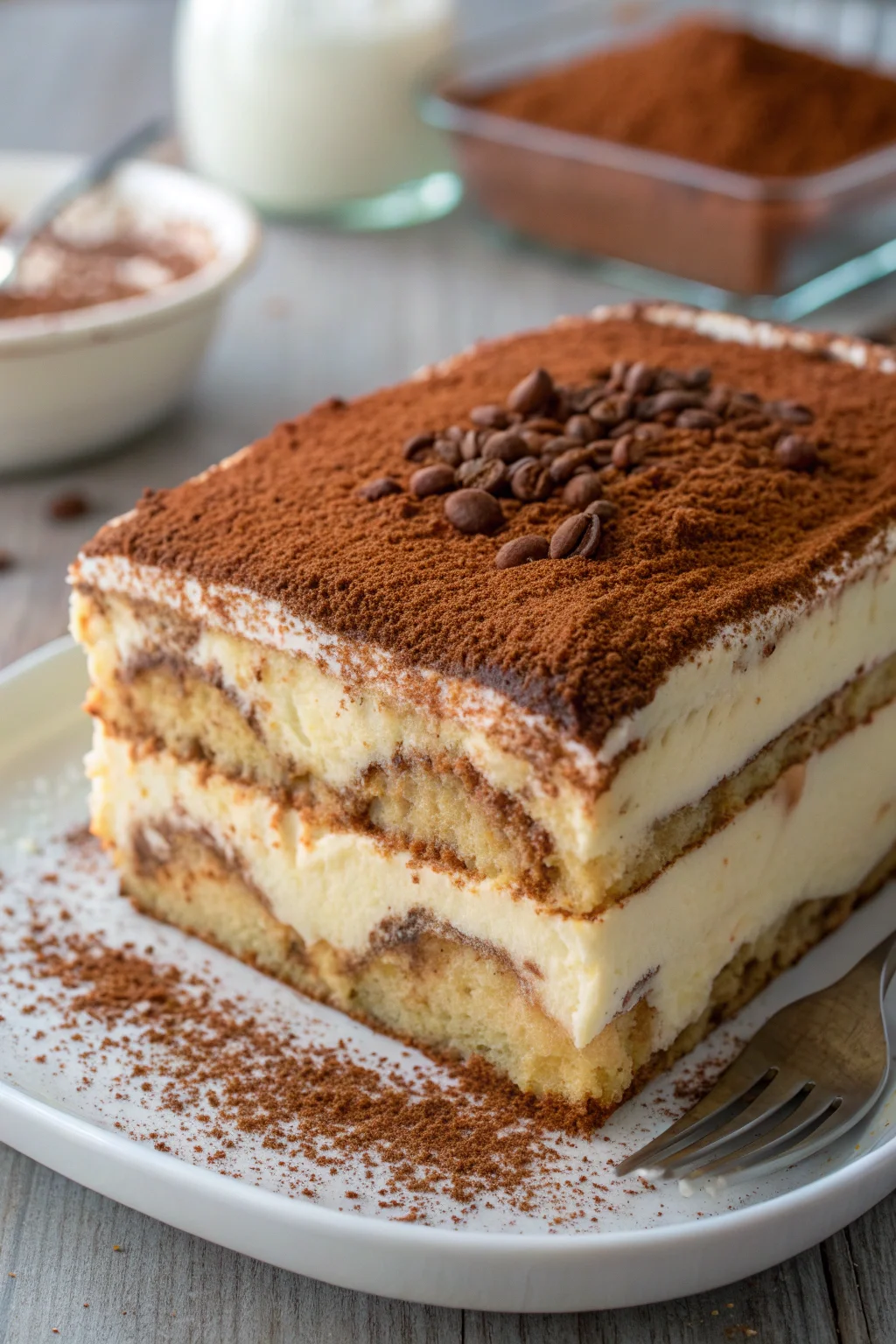 A delicious plate of tiramisù di mascarpone e pandoro