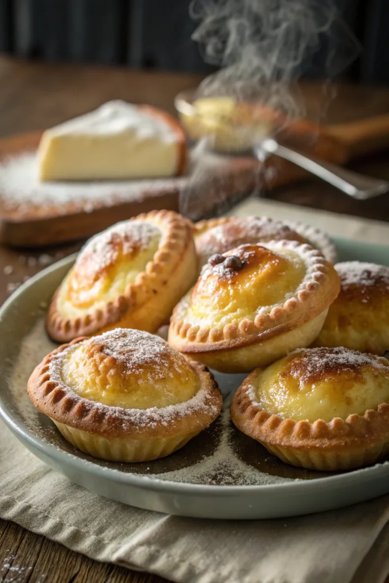 A delicious plate of cassatelle siciliane di ricotta al forno