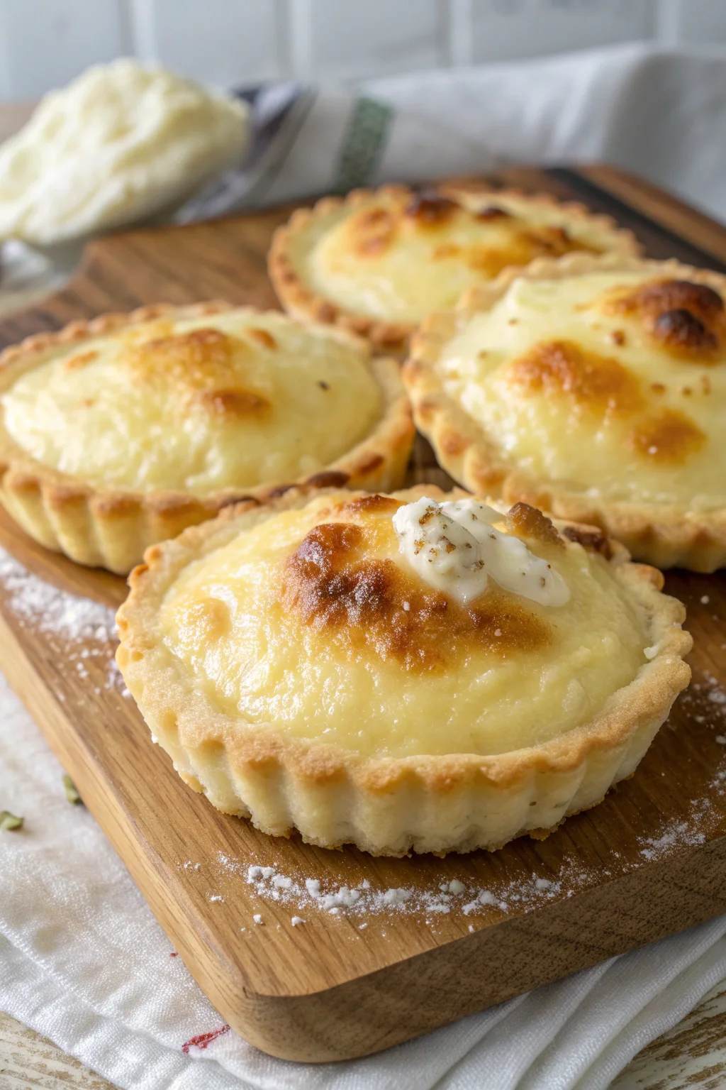 A delicious plate of cassatelle siciliane di ricotta al forno