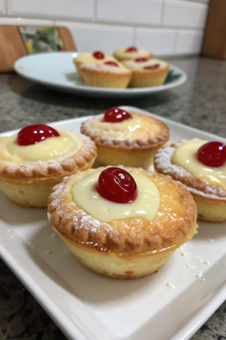 A delicious plate of pasticciotti pugliesi con crema e amarena