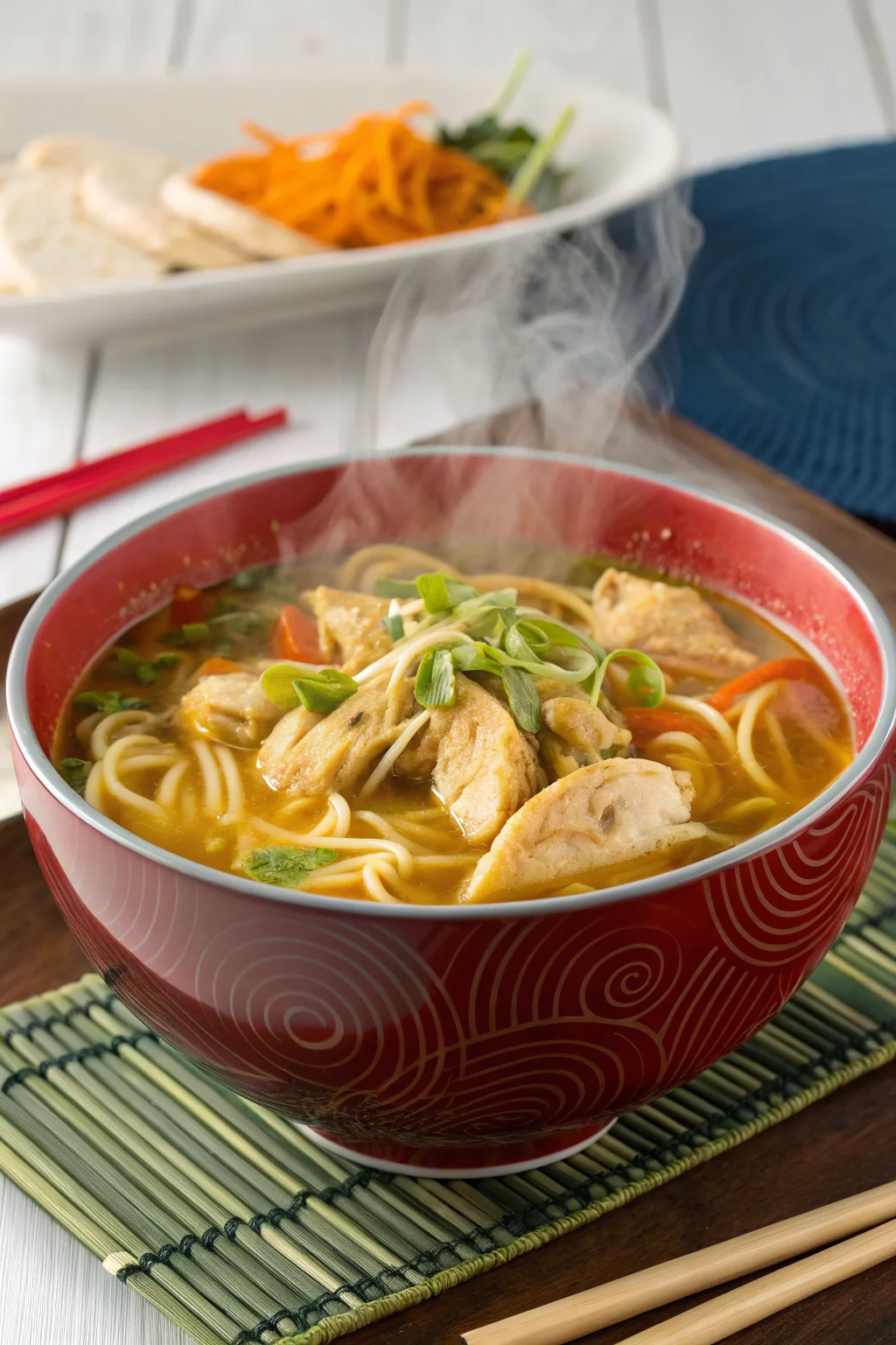 A delicious plate of Zuppa di Noodles di Pollo al Miso