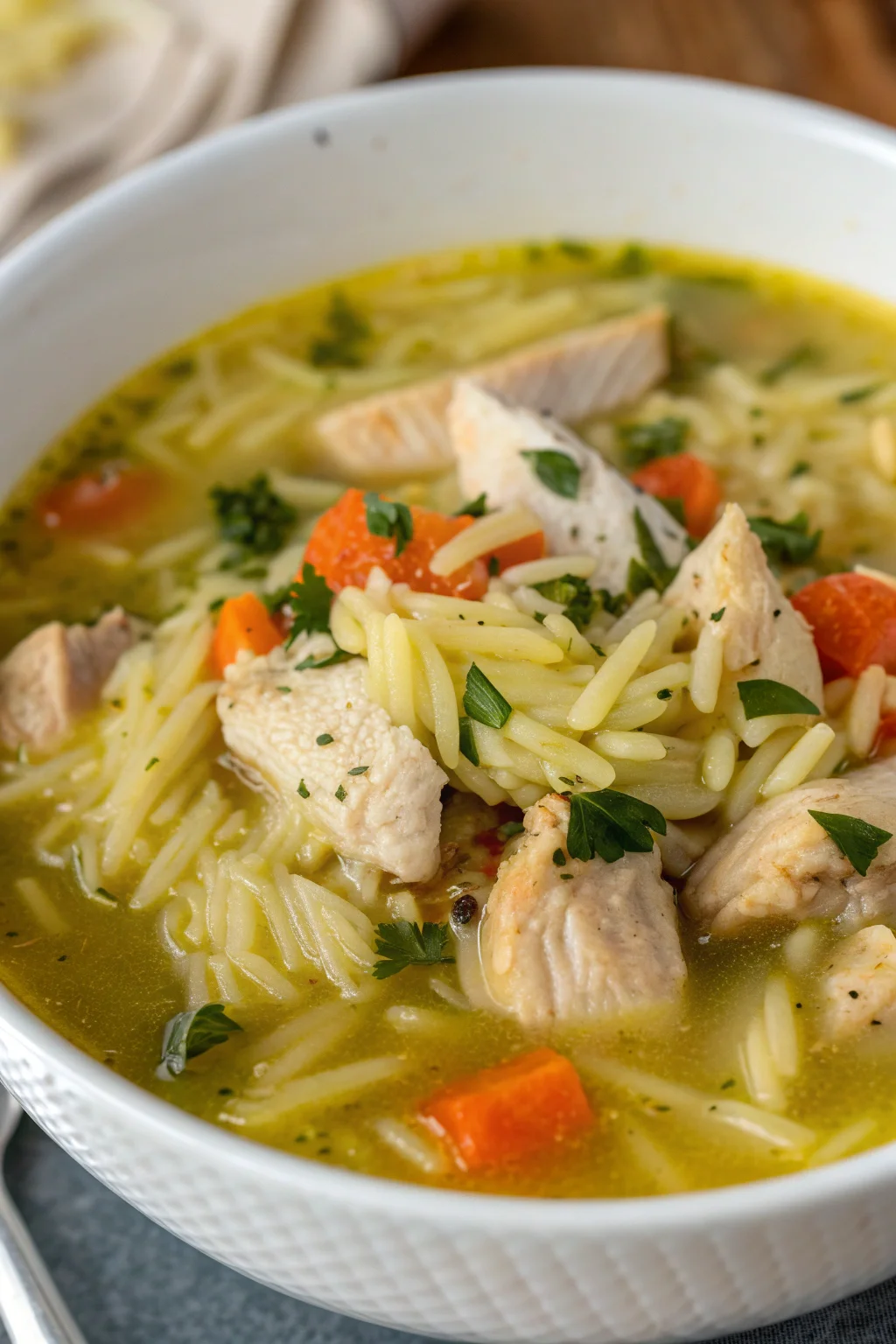 Zuppa Facile di Pollo, Riso e Noodles 2 A delicious plate of Zuppa Facile di Pollo, Riso e Noodles