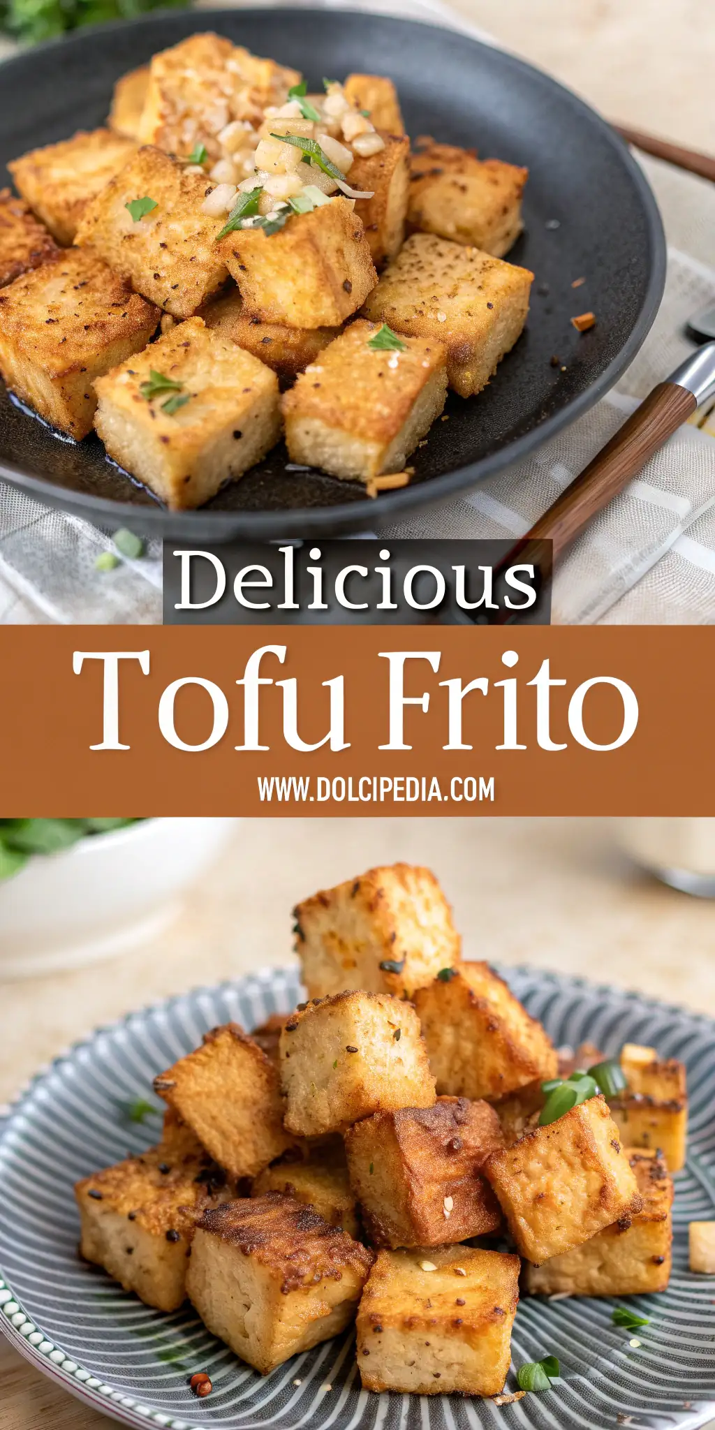 Tofu Fritto nell'Air Fryer 4 Pinterest image 2 for Tofu Fritto nell'Air Fryer