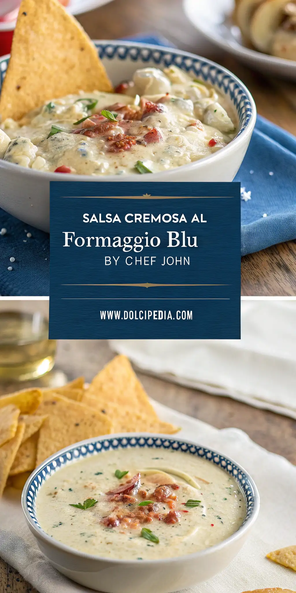 Pinterest image 1 for Salsa Cremosa al Formaggio Blu di Chef John