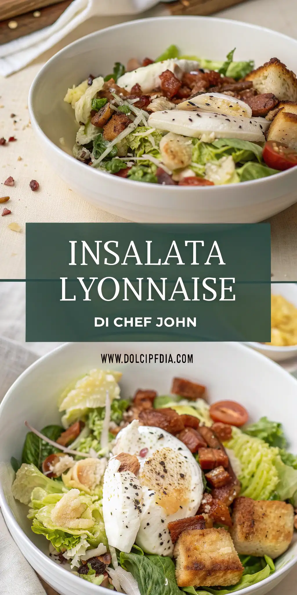 Pinterest image 2 for Insalata Lyonnaise di Chef John