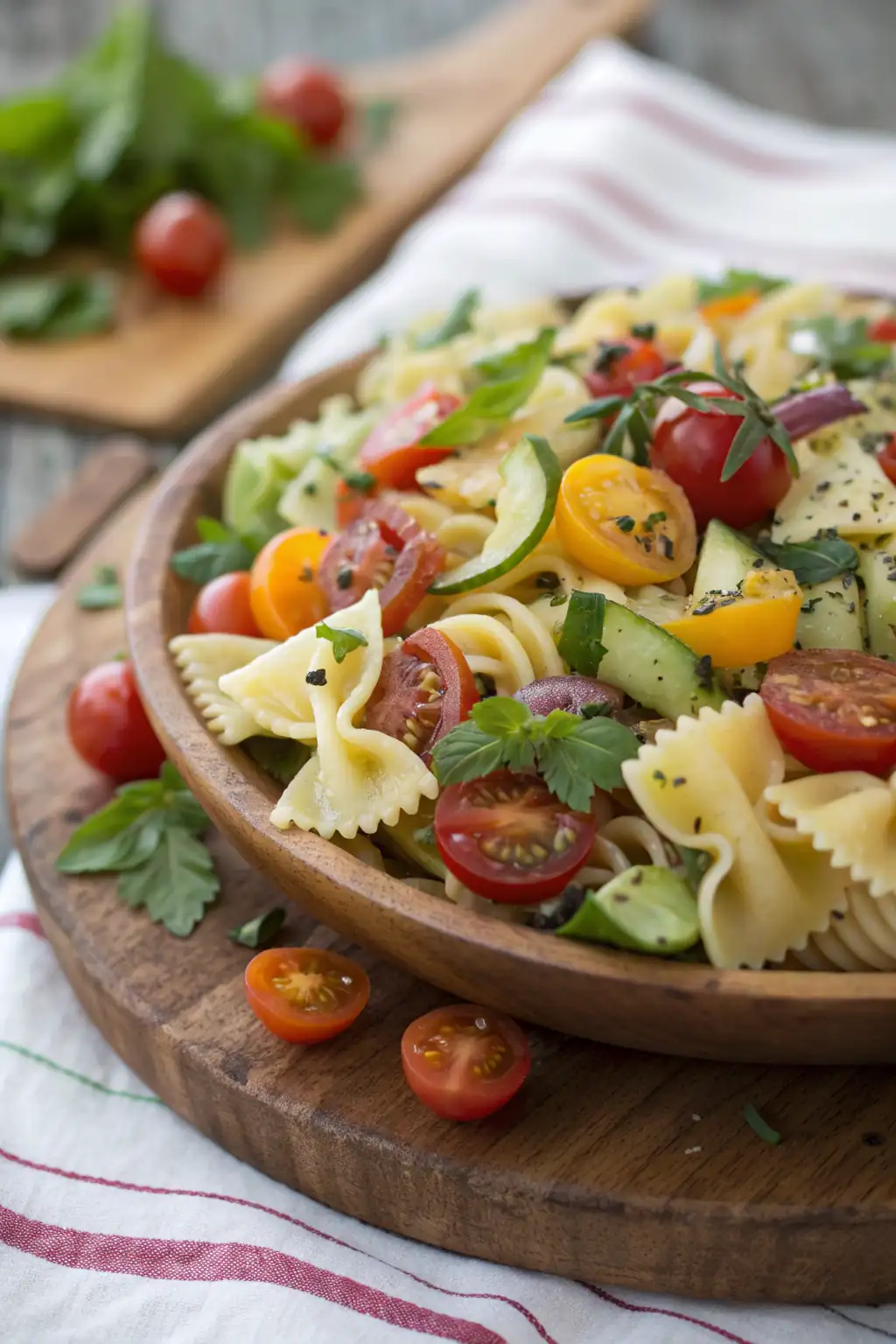 A delicious plate of L'insalata di pasta perfetta per il picnic