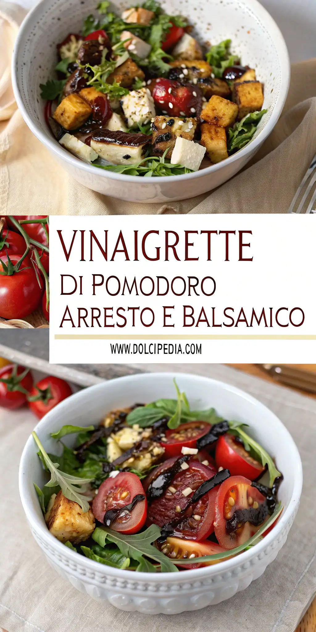 Pinterest image 2 for Vinaigrette di Pomodoro Arrosto e Balsamico