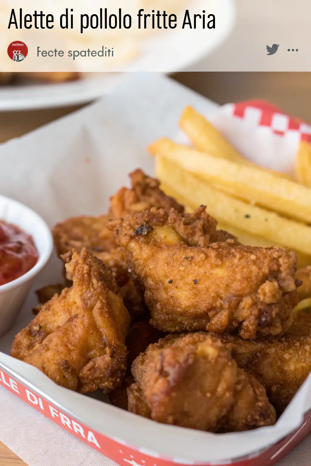 A delicious plate of Alette di Pollo Fritte ad Aria