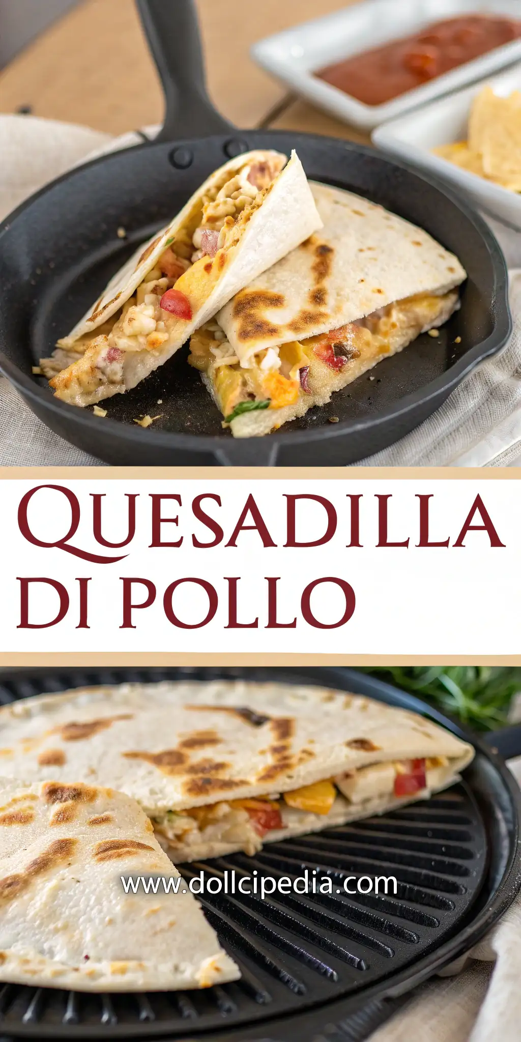 Pinterest image 1 for Quesadilla di Pollo in Friggitrice ad Aria