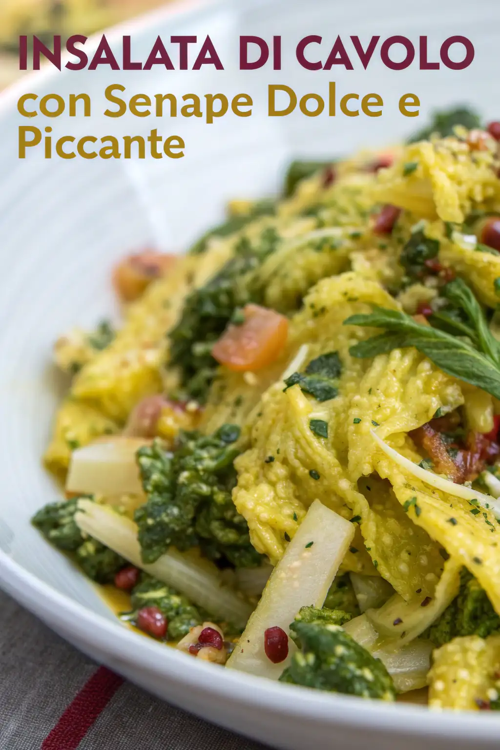 A delicious plate of Insalata di Cavolo con Senape Dolce e Piccante