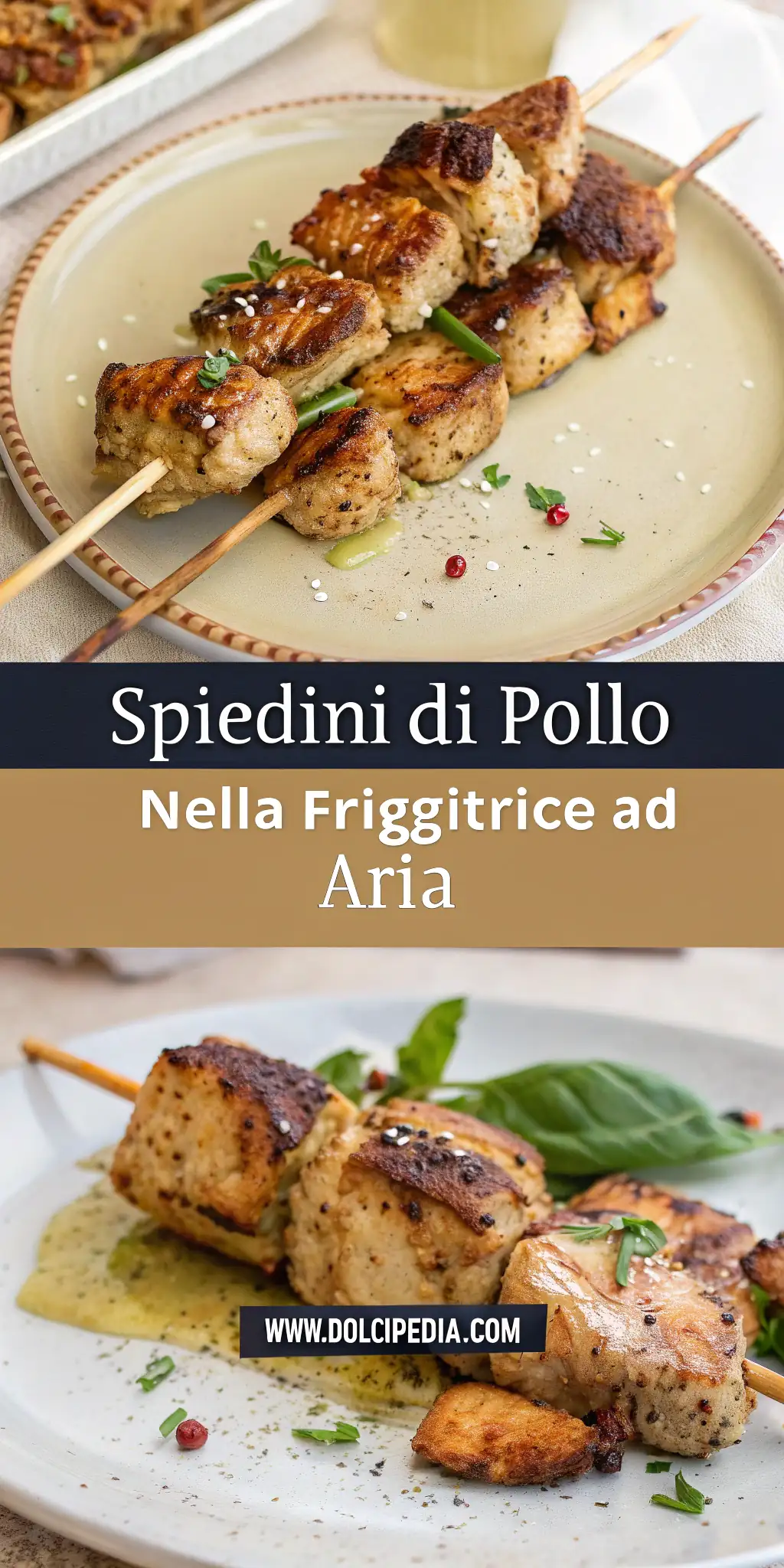 Spiedini di Pollo nella Friggitrice ad Aria 4 Pinterest image 2 for Spiedini di Pollo nella Friggitrice ad Aria