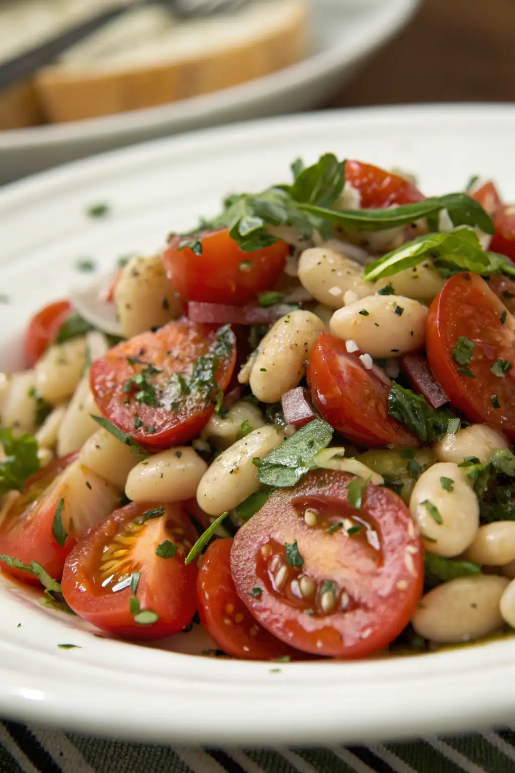 A delicious plate of Insalata di Fagioli Romano