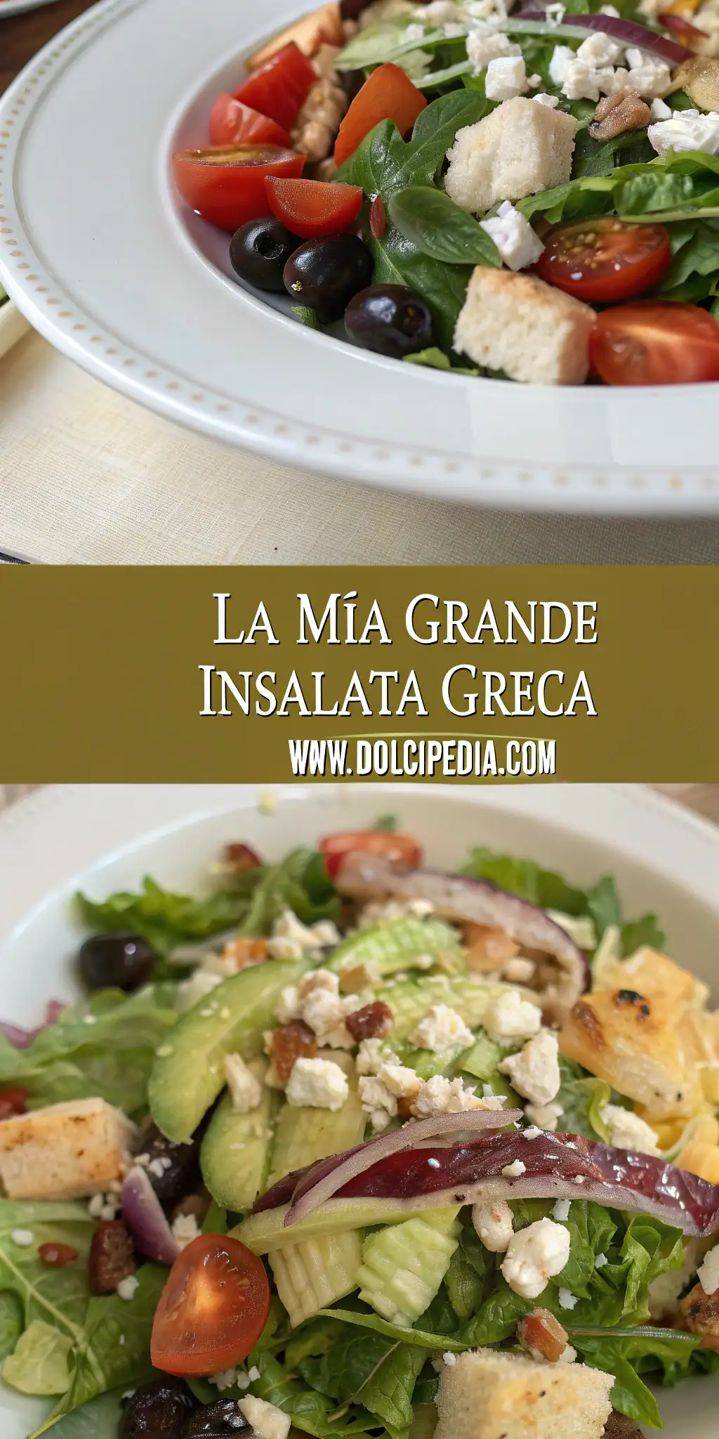 Pinterest image 1 for La Mia Grande Insalata Greca