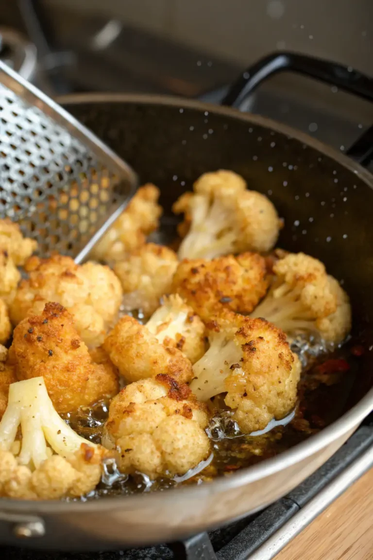 A delicious plate of Cavolfiore Fritto in Friggitrice ad Aria