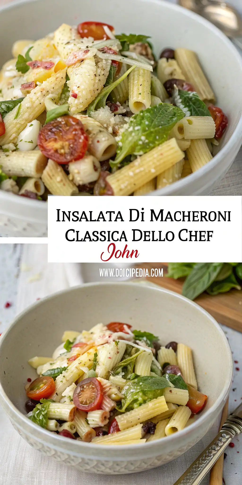Pinterest image 2 for Insalata di Maccheroni Classica dello Chef John